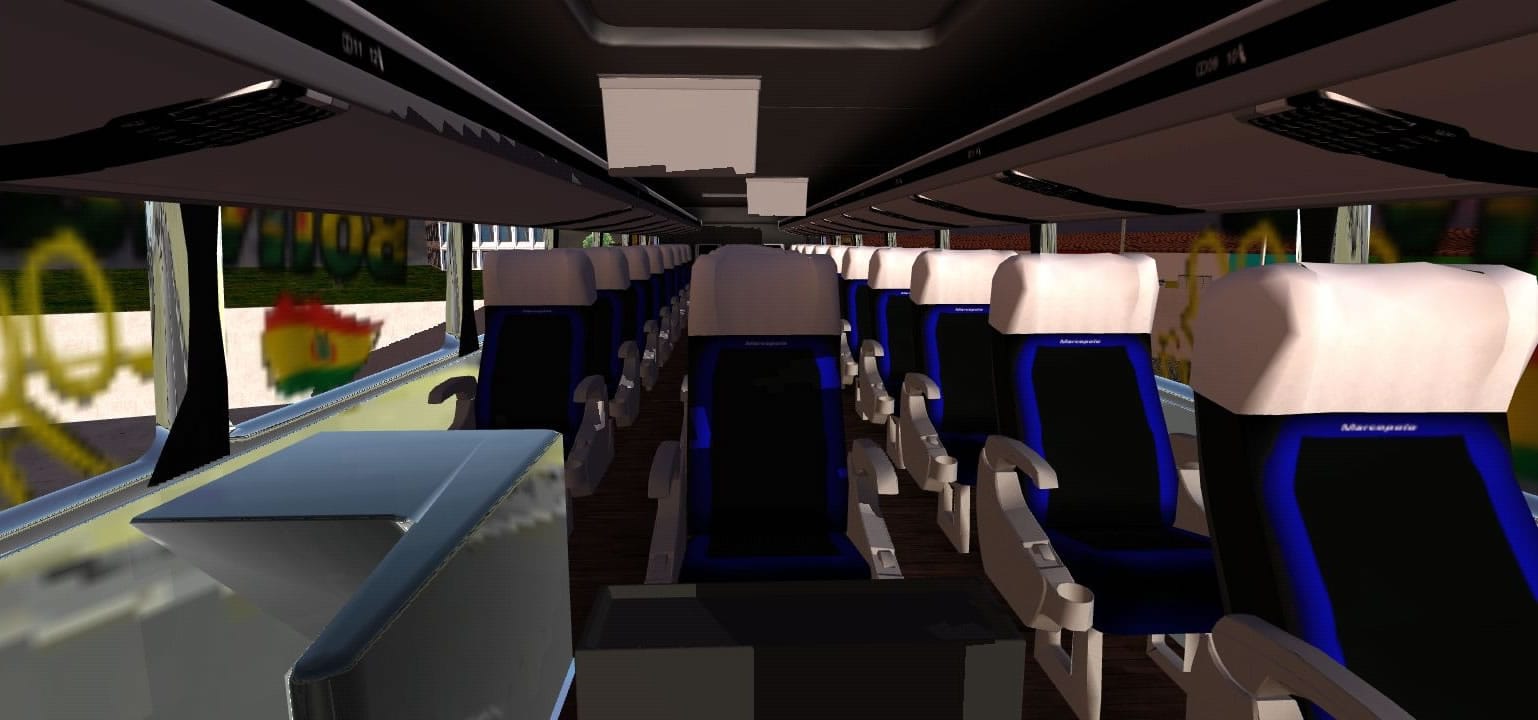 Asientos confortables y reclinables (semi-cama) del bus turístico, diseñados para la comodidad en la ruta Puno - Copacabana - La Paz.