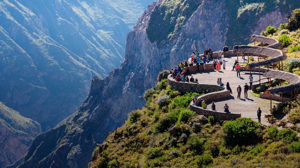 cañn del colca vista panorámica con un clima agradable
